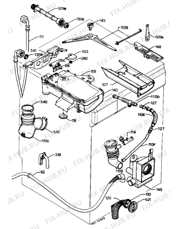 Взрыв-схема стиральной машины Zanussi ZF1446J - Схема узла Water equipment